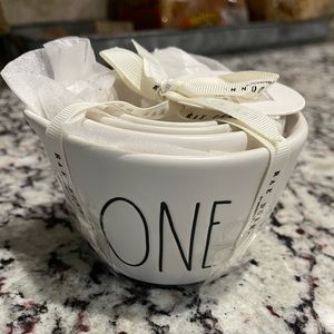 Rae Dunn Matte White Ceramic Measuring Cups
